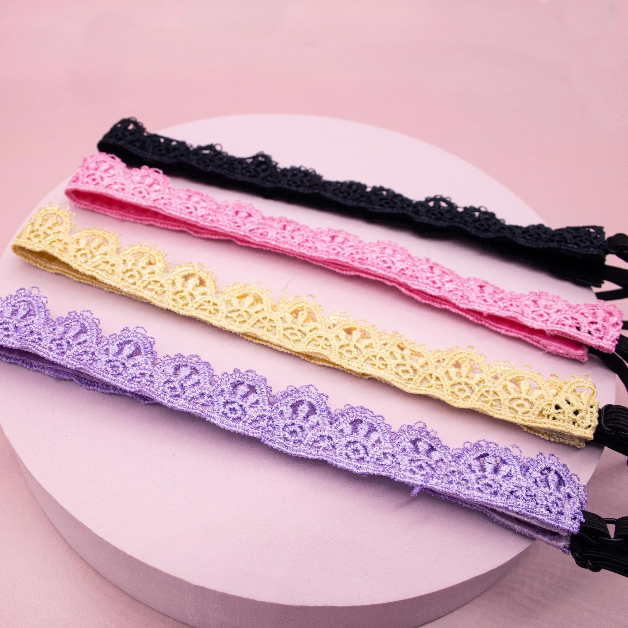 Adjustable No Slip Tiara Crown Headbands - 4 Pack