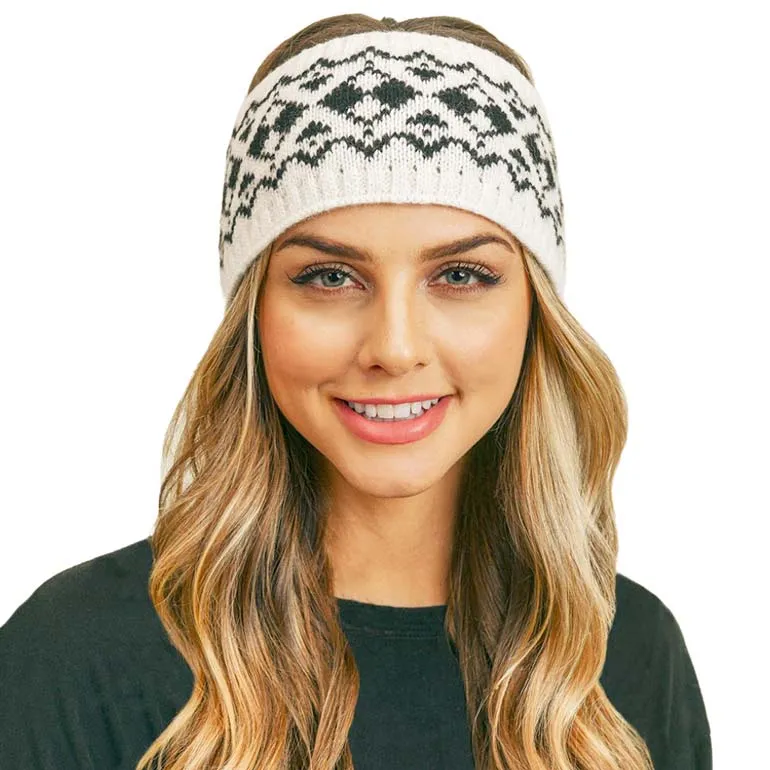 Aztec Pattern Ear Warmer Headband