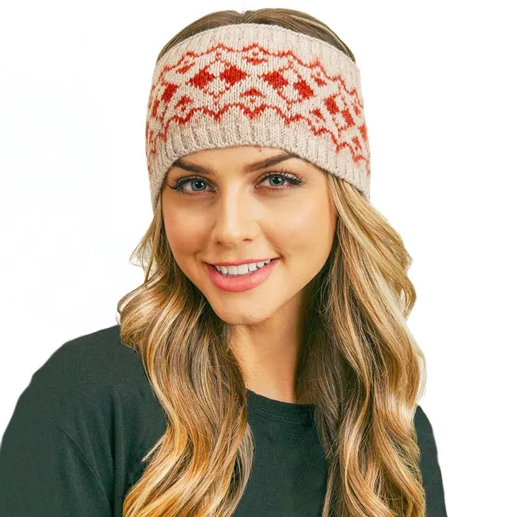 Aztec Pattern Ear Warmer Headband