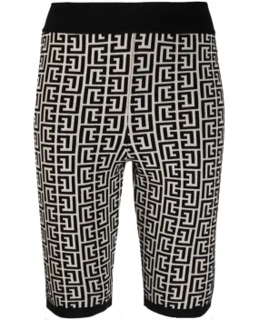 Balmain monogram-jacquard cycling shorts