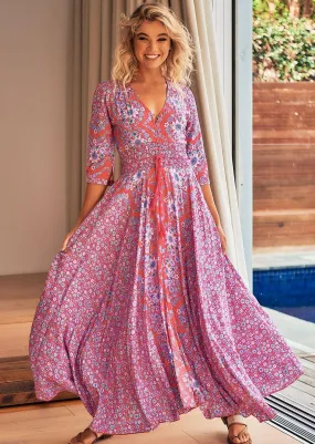 Butterfly Print Indiana Maxi Dess