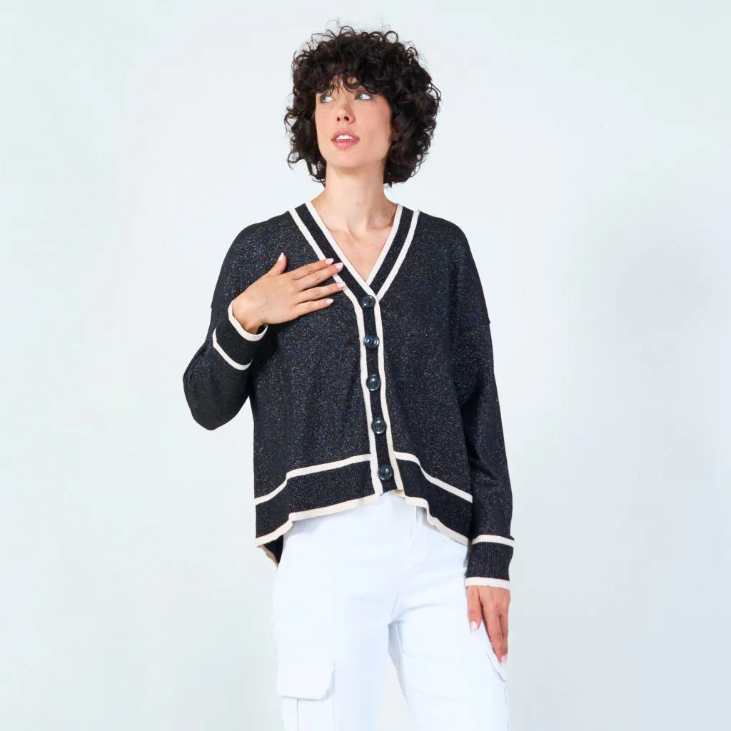 Button-up knit cardigan wholesale