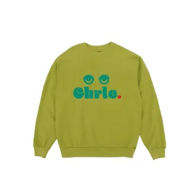 Chrle. Mens Twiggy Crewneck Sweatshirt Moss Green