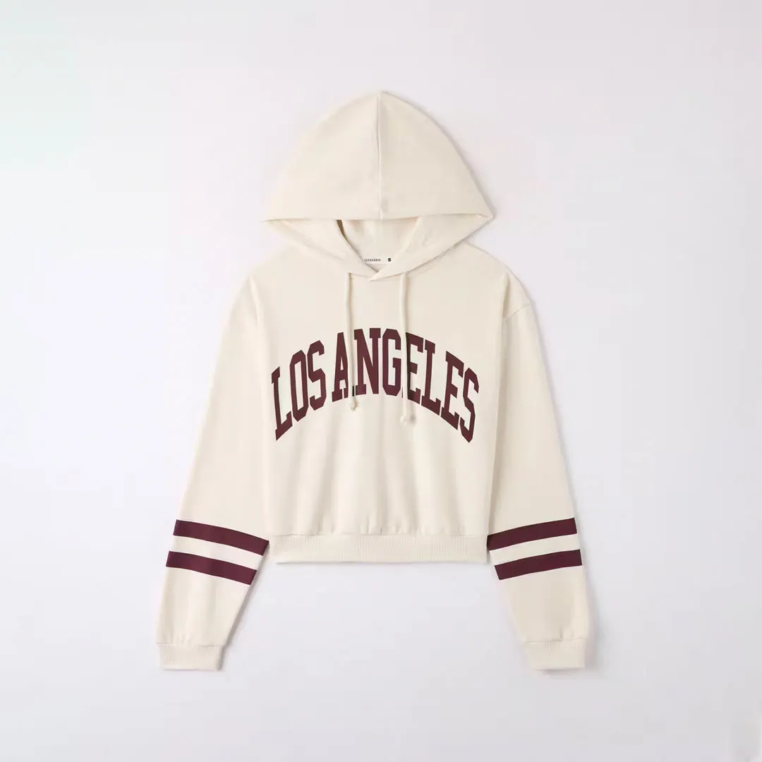 College-Style Lettering  Hooded Sweatshirt