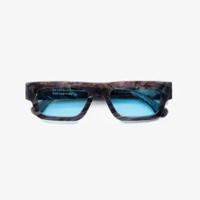 COLPO BLACK MARBLE SUNGLASSES 'BLACK/BLUE'