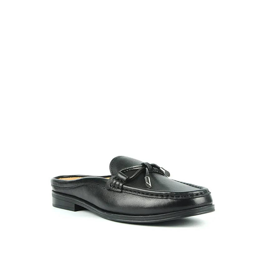 Courtney Mule Women's Shoes - Black Leather