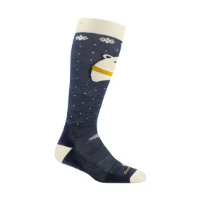 Darn Tough Vermont Kids' Polar Bear Over The Calf Midweight Ski and Snowboard Sock - Blue