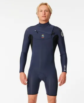 Dawn Patrol Long Sleeve 2/2 Chest Zip Springsuit - Dark Navy