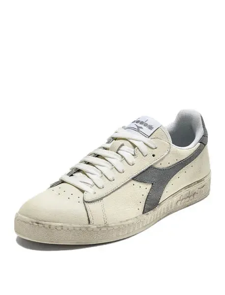 Diadora Womens Game L Low Waxed Suede Pop White / Ultimate Gray