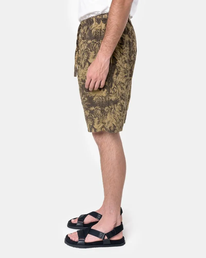 Fauna Print Drop Short in Tobacco