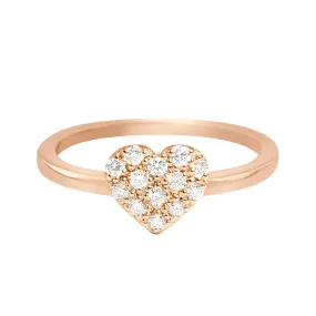 In Love Diamond Ring, Rose Gold, Size 4.75