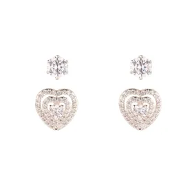 KNIGHT & DAY - Micropave Heart Earring Set