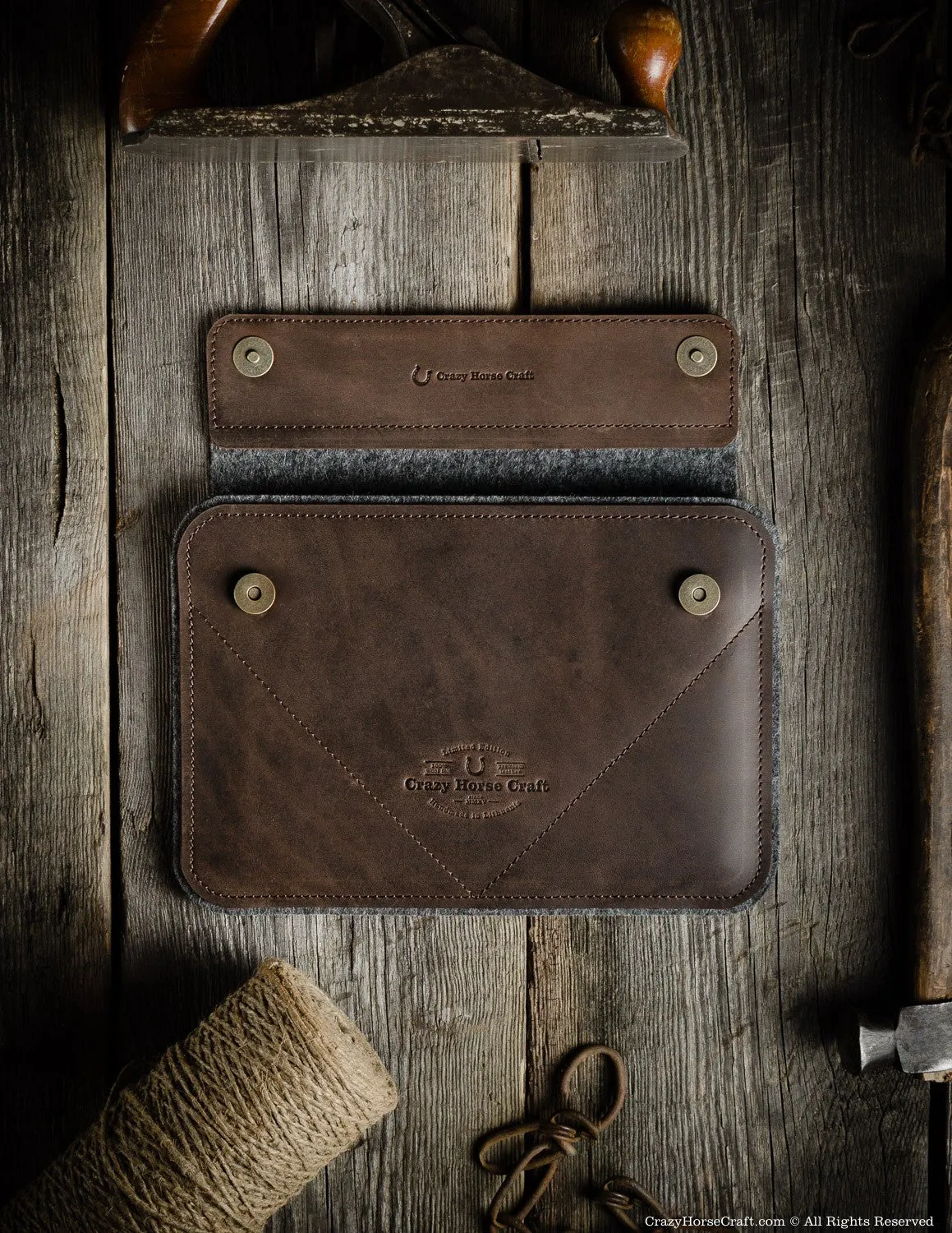 Leather iPad Pro/Air Case and Stand | Wood Brown