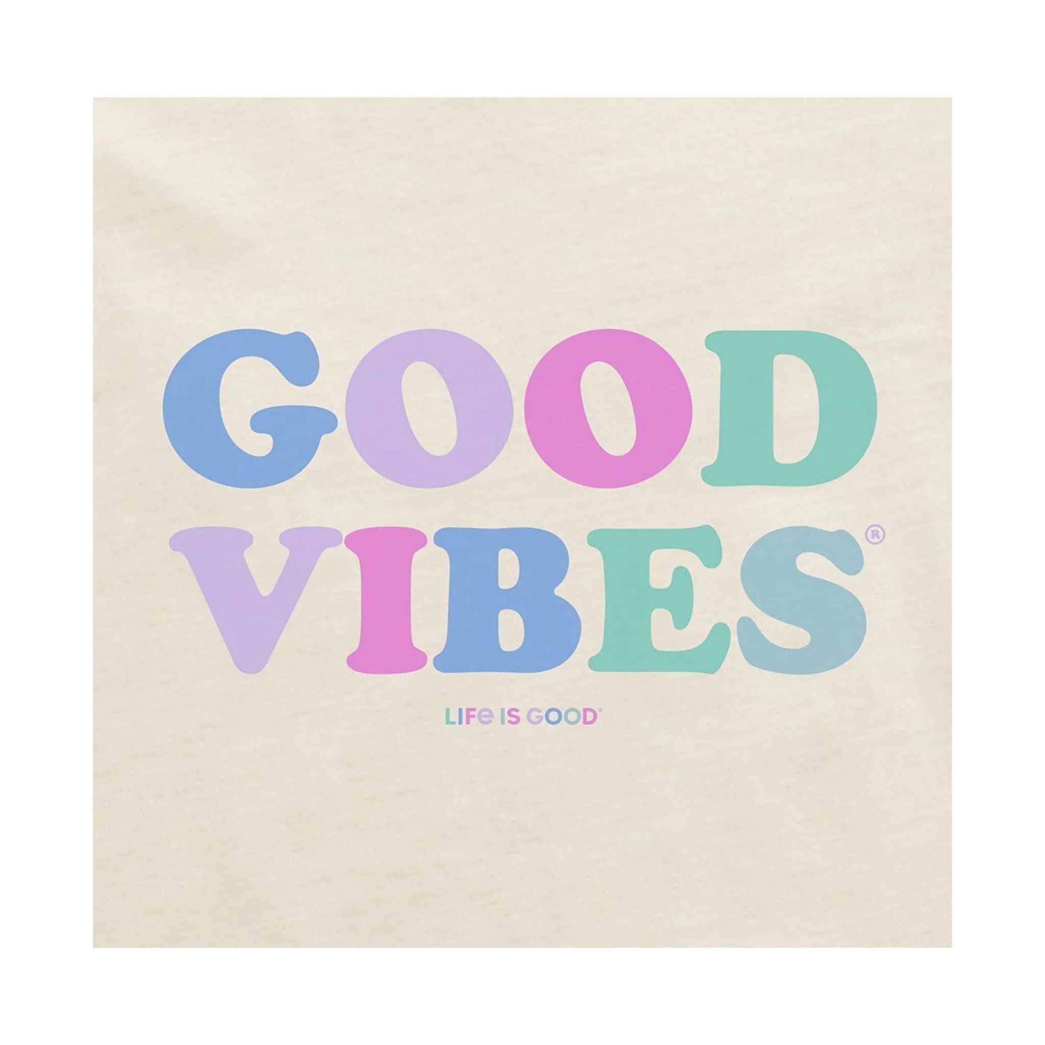 Life Is Good Women's Good Vibes Crusher Tee - Putty White