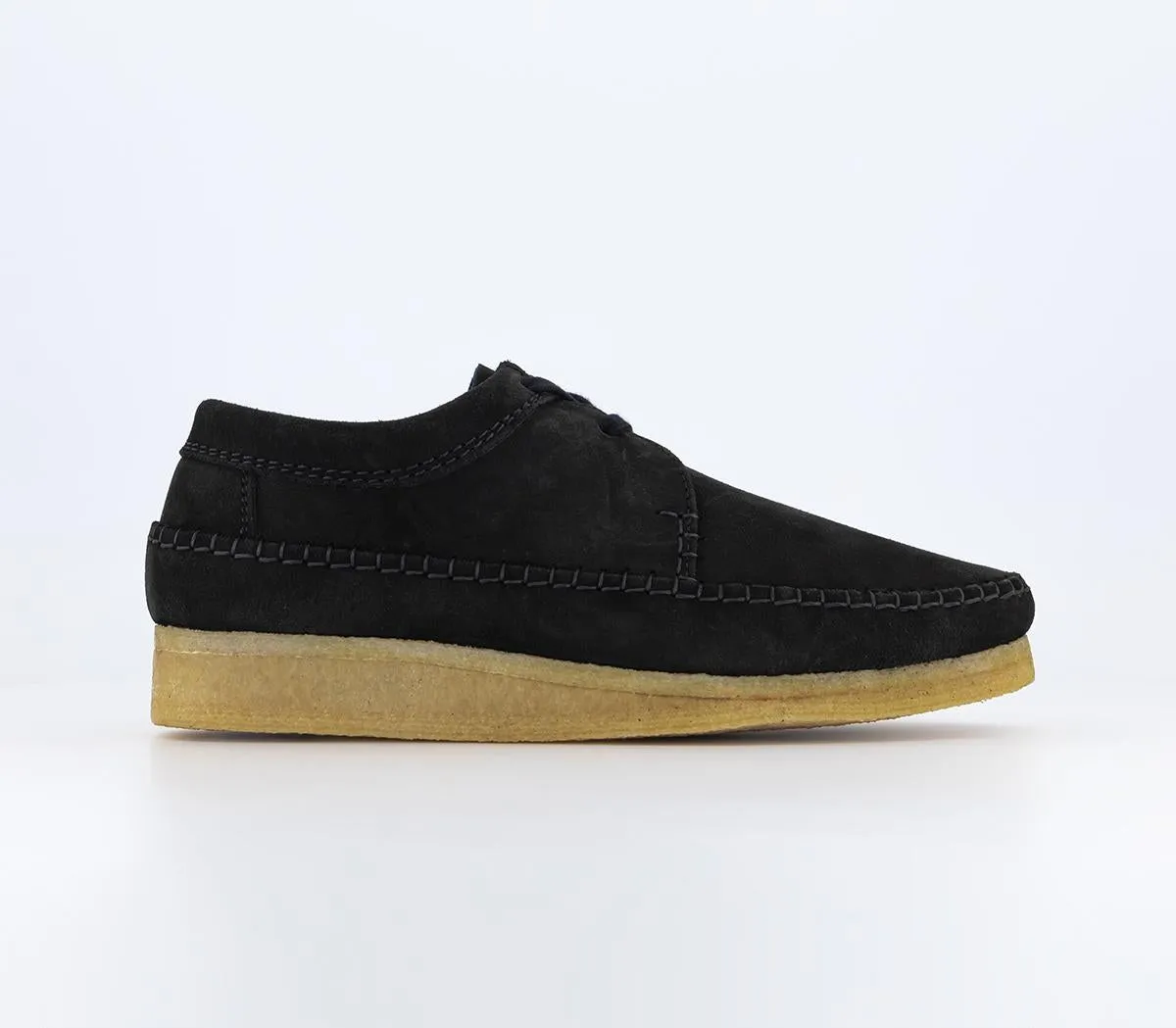 Mens Clarks Originals Weaver Black Suede