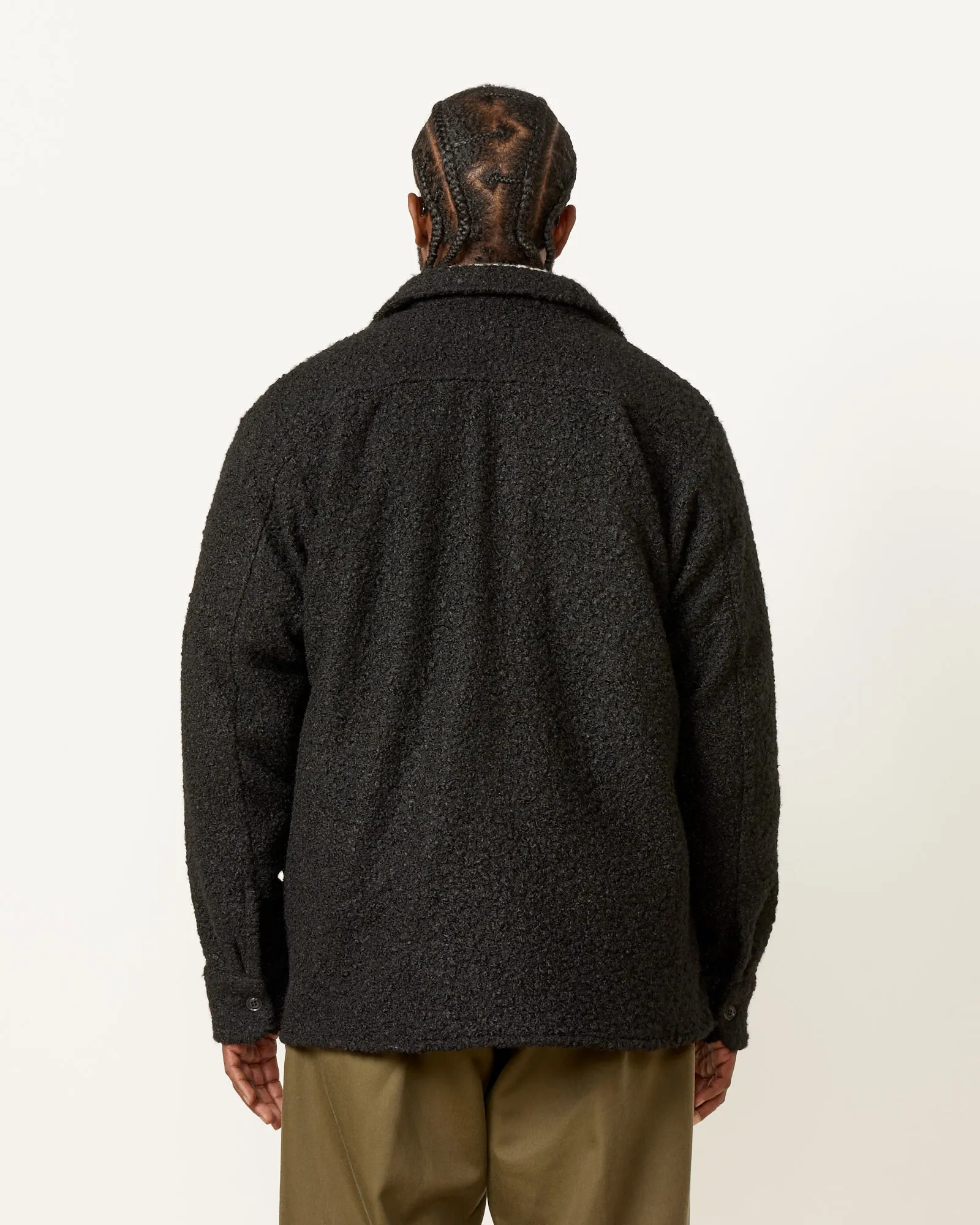 Porto Shirt Long Sleeve in Sherpa Black