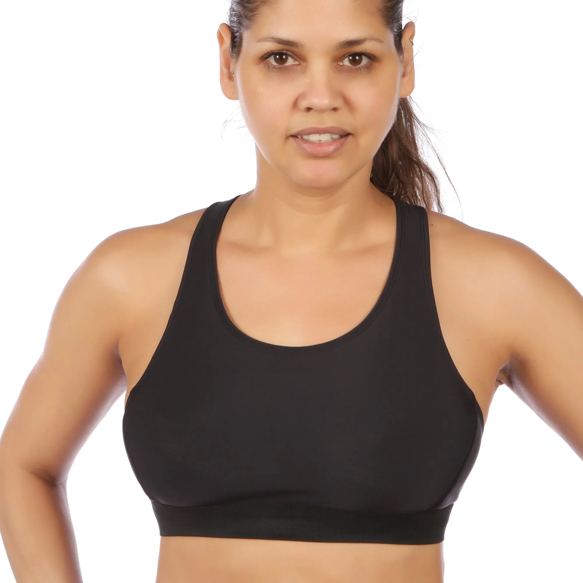 Sassy Triathlon Top with Support Bra, Purple Galaxy - S