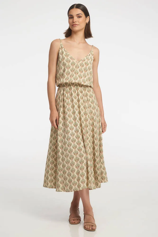 Sophia Midi Dress / Serene Moss