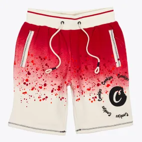 STEADY DRIP SWEATSHORTS RED