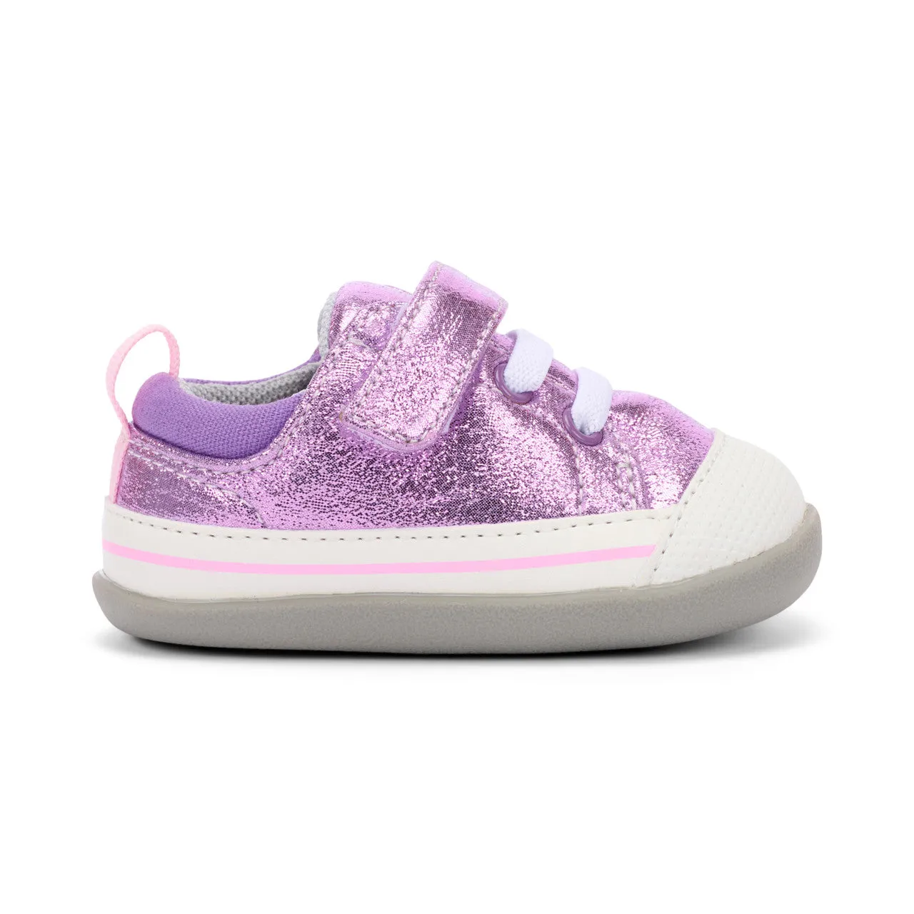 Stevie II (First Walker) Infant Shoe - Purple Glitter