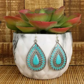 Turquoise  Teardrop Earring