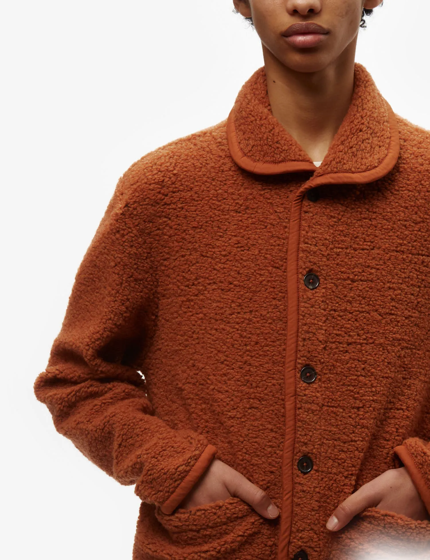 Universal Works Lancaster Jacket (Alvar Fleece) - Rust