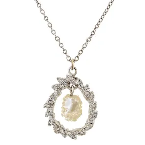 Vintage Pearl & Diamond Pendant